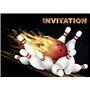 Edition Colibri 10 Invitations BOWLING/QUILLES en Français: lot de 10 cartes d‘invitation bowling pour un anniversaire d‘enfant