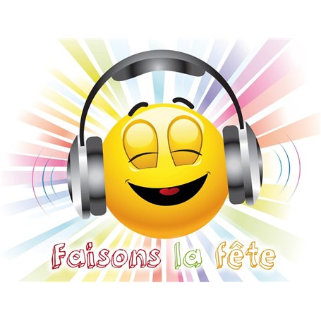 Edition Colibri (10701 FR Invitations Smiley en Français FAISONS LA FêTE lot de 10 cartes d‘invitation rigolotes Smiley-/Émoticô