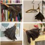 Plumeau en Plumes d'autruche - Fabriqué en UE - Travail Manuel - 50 cm de Long z2921