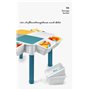 AptoFun 6-in-1 Kindertisch Stuhl Set Kinder Spieltisch, 51x51 cm Doppelseitiger Tischplatte mit 292 Bausteinen, Multi Aktivitäts