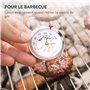 GOURMEO Thermomètre à Viande 2 en 1 - Indicateur en Acier Inoxydable pour Four Électrique ou à Gaz - Pour Température Viande et