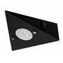 TRANGO 6740-45 Lot de 4 éclairage d'armoire de cuisine noir mat *COOK* encastrable - spot encastré avec module LED 4x 4,8 watts