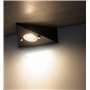 TRANGO 6740-45 Lot de 4 éclairage d'armoire de cuisine noir mat *COOK* encastrable - spot encastré avec module LED 4x 4,8 watts