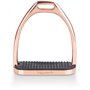Equinate Luna Lot de 2 étriers 10 cm en or rose – Avec surface antidérapante en caoutchouc – Pour adultes et enfants