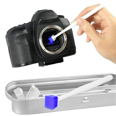 Minadax Capteur d'appareil photo et miroir en gel de nettoyage pour reflex numérique dans une boîte en métal