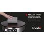 foodis Pierre Abrasive Crepiere pour l'entretien et le nettoyage des Plaques a Crepes - Pierre de Nettoyage pour Crepiere 150x75