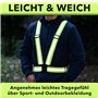 AVANA Gilet réfléchissant de sécurité réglable Gilet de sécurité léger Haute visibilité Jogging Vélo Randonnée Course Moto Adult