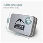 Borgen Lot de 2 paires de plaquettes de frein à disque de vélo - Convient pour MT5, MT7 - Semi-métallique compatible avec les pl