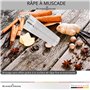 Schwertkrone Râpe à Muscade 11 cm Acier Inoxydable avec Rangement - Râpe a Noix de Muscade - Pratique pour Râper Muscade, Chocol