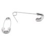 Happiness Boutique Femmes Boucles d'Oreilles Epingle de Sûreté | Boucles d'Oreilles Délicates Bijoux Acier Inoxydable