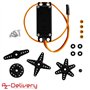 AZDelivery 5 x MG995 Micro-moteur servo numérique pour hélicoptère robotisé RC compatible avec Arduino et Raspberry Pi y compris