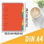 10 intercalaires DIN-A4 couleur avec page de garde (5x10)