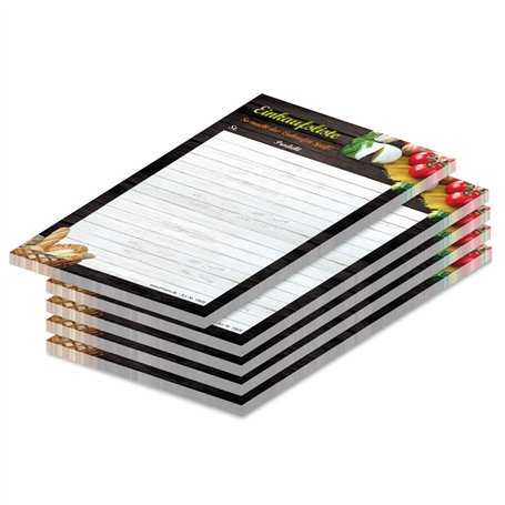PRICARO Lot de 5 listes de courses « Mediterranean » A6