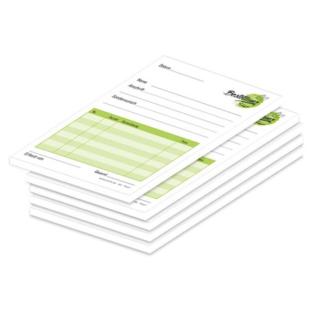 PRICARO Lot de 5 blocs de commande Vert Format A6