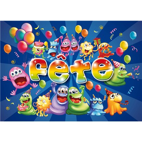 Edition Colibri (11072 FR Lot de 10 Cartes d‘invitation MONSTRES drôles en Français pour un anniversaire d‘enfant