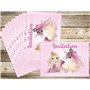 Edition Colibri 10 Cartes d‘invitation en Français Princesse avec licorne: lot de 10 cartes d'invitation pour un anniversaire de