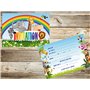 Edition Colibri Lot de 10 Cartes d‘invitation ANIMAUX DE ZOO en Français pour un anniversaire d‘enfant ou pour une partie au zoo