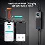 iLa Tech Mobile Wallbox 22kW WiFi Triphasé, EV Chargeur Type 2 32A avec Câble T2 5 Mètres, Borne de Recharge Voiture Electrique