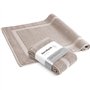 herzbach home - Tapis de Bain 100% Coton | 50 x 80 cm Lot de 2 | Tapis de Douche | Absorbant | Gris Sable