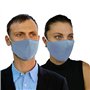 FLOWZOOM® Masque tissu lavable - lot de 2 masques couleur | Efficacité de filtration élevée > 98% | Masque avec filtre poche | M