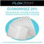 FLOWZOOM® Masque tissu lavable - lot de 2 masques couleur | Efficacité de filtration élevée > 98% | Masque avec filtre poche | M
