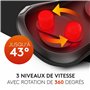 Wellax Coussin de massage relaxant avec fonction chauffante et rotation à 360 °, Shiatsu à 3 vitesses pour les épaules et le dos