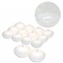 V Candelo ensemble de 12 bougies flottantes sans parfum - Bougies chauffe-plat flottantes blanches - Bougies décoration flottant