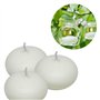 V Candelo ensemble de 12 bougies flottantes sans parfum - Bougies chauffe-plat flottantes blanches - Bougies décoration flottant