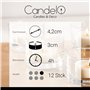 V Candelo ensemble de 12 bougies flottantes sans parfum - Bougies chauffe-plat flottantes blanches - Bougies décoration flottant
