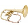 Classic Cantabile FL-26L bugle trompette - Accordé en si bémol, coulisse à détente, 3 clés à eau - Embouchure et trompettes inst