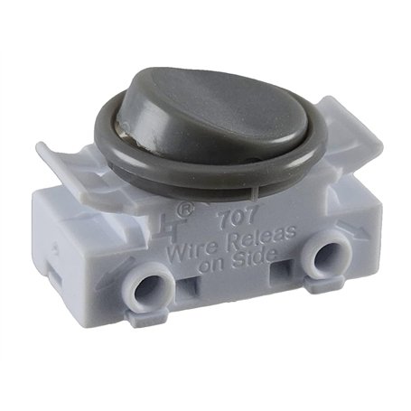 Interrupteur à bascule encastrable pour lampe 2 A 250 V avec anneau et bascule - Convient comme interrupteur de rechange pour lu