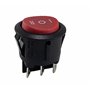 Interrupteur à bascule rond 6 broches 250 V 6 A ON-OFF-ON - Interrupteur à bascule rouge non éclairé