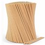 wisefood Lot de 100 pailles marron