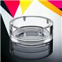 Clearfee Lot de 4 mini cendriers en verre | Cendrier en verre | Passe au lave-vaisselle | Empilables | Transparent, rond | 4 éta