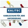 Kalitec RKSGM8 Lot de 10 cosses à anneau 4-6 mm² I Partiellement isolé M8 jaune I Cuivre I Collier en PVC I Pour connecter des c