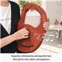 Donner Lyre Harpe Acajou 16 Cordes Métal Selle en os Dans le Style de la Grèce Antique avec Clé de réglage et Housse Noire, DLH-
