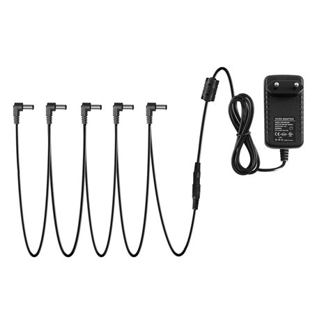 Donner Adaptateur bloc d'alimentation 9 V CA/CC pour pédales avec un câble à 5 voies 1