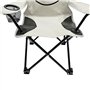 Mojawo Fauteuil de pêche pliable pour enfant - Gris clair - Motif panda - Avec porte-gobelet et sac