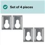 103693 Lot de 4 supports muraux pour IKEA PAX KALLAX METOD Plaque de montage murale Convient comme pièce de rechange pour IKEA P