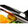 Chef's INSPIRATIONS Mandoline coupe-légumes avec lame en V, mandoline et mandoline à julienne avec 6 inserts différents, brosse 