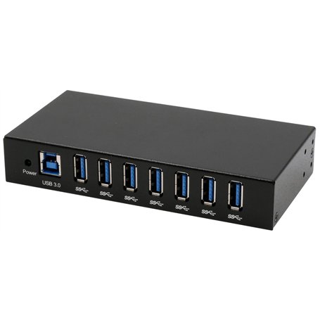 EXSYS EX-11237HMS-2 Kit HUB USB 3.2 Gen 1 à 7 Ports pour Rail DIN