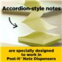 Post-it Dévidoir Noir + Z-Notes Post-it Super Sticky, Grand Format XXL, 90 Feuilles (101 mm x 101 mm) Jaune Canari - pour le Bur