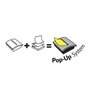 Post-it Dévidoir Noir + Z-Notes Post-it Super Sticky, Grand Format XXL, 90 Feuilles (101 mm x 101 mm) Jaune Canari - pour le Bur