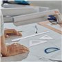 Ensemble de Règles Multifonctionnel - Comprend Règle Droite, Équerre, Rapporteur, Équerre Isocèle - Outils de Mesure Précis pour