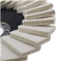 OTOTEC 5pcs Roue de Polissage en Feutre de Laine 125mm Rondelle Dentelée Disque Rabat pour Acier Inoxydable Verre Métaux Alumini