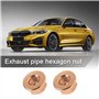 20pcs M10 Collecteur d'échappement Écrous Hexagonaux en Cuivre Plaqué Autobloquant Hexagonal pour 18301737774 Voiture