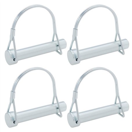 OTOTEC 4 Lot Goupilles Fendues en Forme de D pour Verrouillage Arbre de Tuyau de 12 mm Goupille Accouplement de Sécurité en D Zi