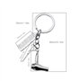 EMSea 2pcs Coiffeur Sèche-Cheveux Ciseaux Peigne Pendentif à Breloque Porte-clés 3 en 1 Conception pour Coiffeur Salon Propriéta