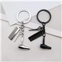 EMSea 2pcs Coiffeur Sèche-Cheveux Ciseaux Peigne Pendentif à Breloque Porte-clés 3 en 1 Conception pour Coiffeur Salon Propriéta