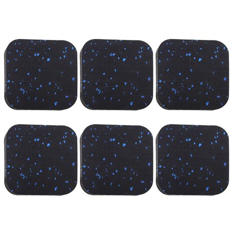 EMSea 6pcs 10cm Tapis de Roulant Absorbant Chocs en Caoutchouc Coussin de Sol Équipement Fitness Gym